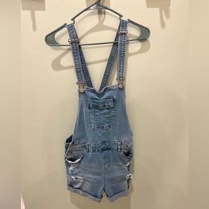YMI blue Jean short overalls